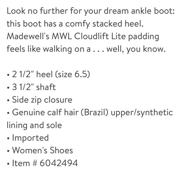 Madewell Rosie Ankle Boot in Painted Leopard Calf Hair Sz 6 - Picture 9 of 9